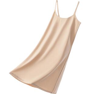 莫代尔吊带连衣裙女夏新款流行单品连身裙白色内衬裙大码长款睡裙