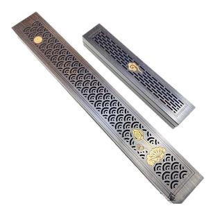 天然紫光檀镂空雕刻款线香香盒 香薰香插香点燃直接放盒子里