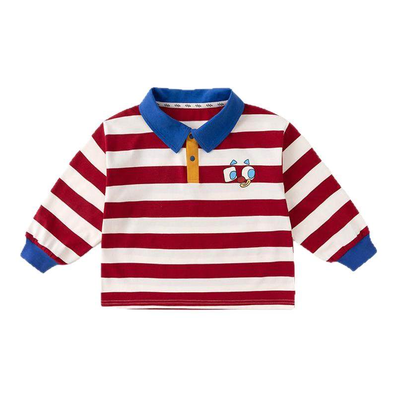 嘟嘟家男童T恤儿童春季上衣宝宝长袖打底衫春秋女童春装polo童装
