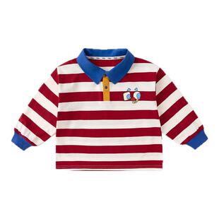 嘟嘟家男童T恤儿童春季上衣宝宝长袖打底衫春秋女童春装polo童装