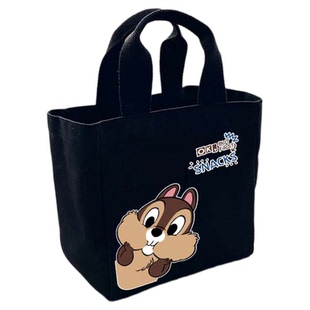 卡通手提帆布包女大容量便当包外出上班通勤电脑包简约自习补课袋