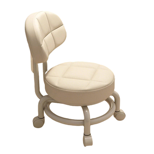 万向轮小凳子滑轮移动凳子家用矮凳客厅小坐凳带轮可移动靠背椅子