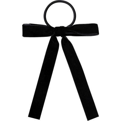 黑色绒蝴蝶结飘带发绳