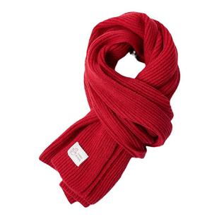 星月豚骨小雪人自制浆果红色针织围巾高品质针织围脖保暖鬼怪新年