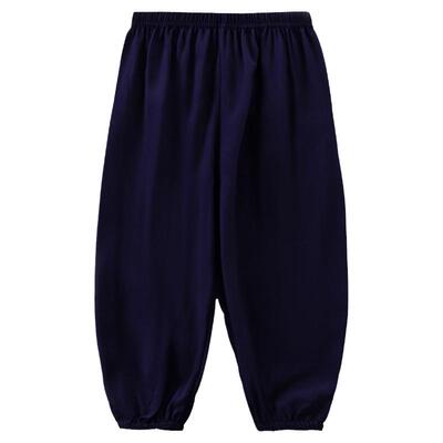 儿童防蚊裤男童棉绸夏季薄款宝宝睡裤女童白色裤子夏天绵绸灯笼裤