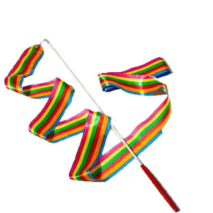 专业艺术体操彩带棍加宽体操棒健身舞蹈表演道具彩带舞棒