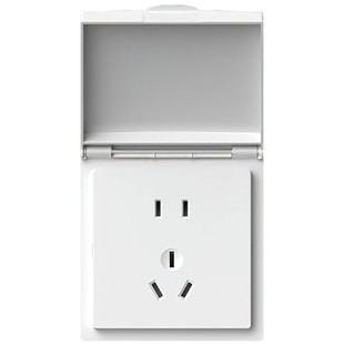 西蒙开关插座面板超薄灰色防溅插座香槟色防水盒浴室卫生间罩86型