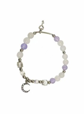 月亮串珠精致紫色系手链