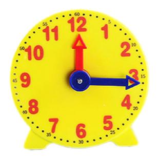 儿童钟表模型小学教具小学生钟面学具一年级二年级三针两针联动早教认知时钟幼儿学习认识钟表和时间数学启蒙