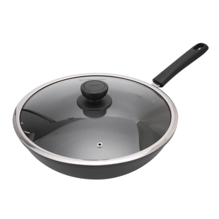 爱仕达32CM大翻炒锅CL32U2Q圆底不粘燃气明火用炒菜家用燃气灶