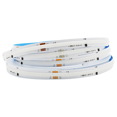 led柔性COB幻彩灯带RGBCW暖白光全彩跑马流水24v智能线型氛围灯条