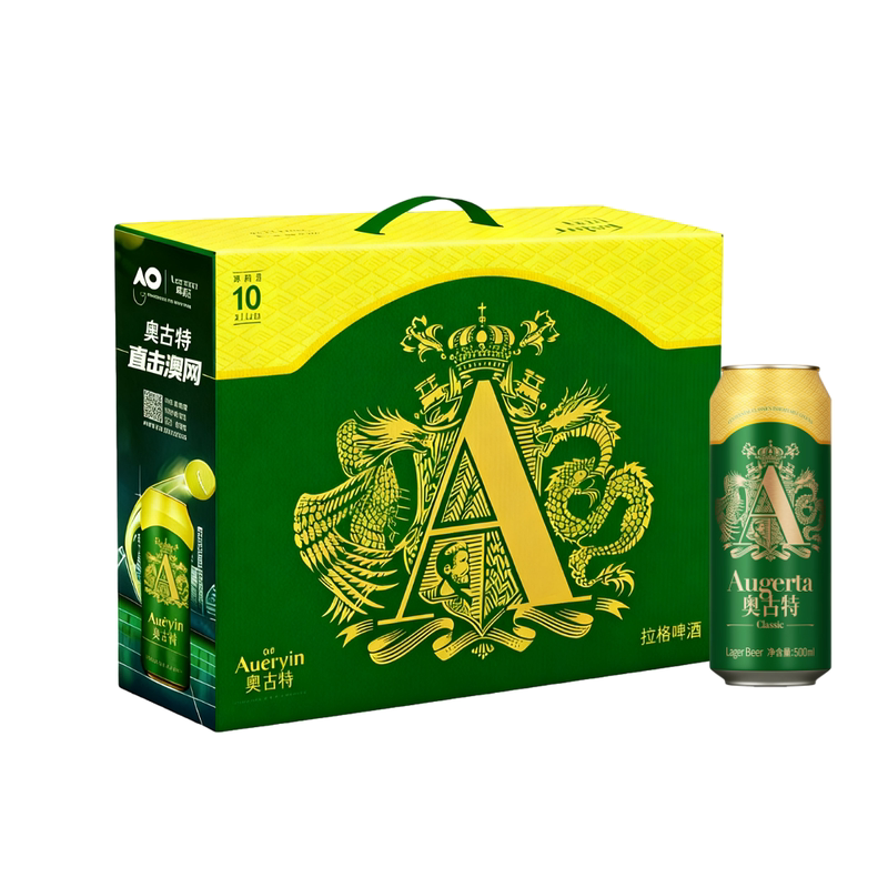 青岛啤酒奥古特礼盒500ml*10罐