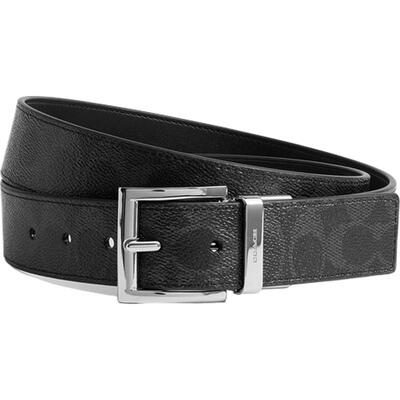 【父亲节礼物】COACH/蔻驰奥莱男士HARNESS针扣双面腰带，38MM