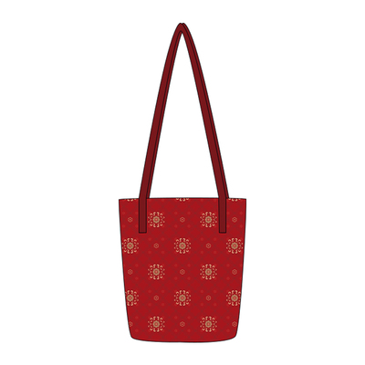 尼睿蛇纹文艺国风水桶包