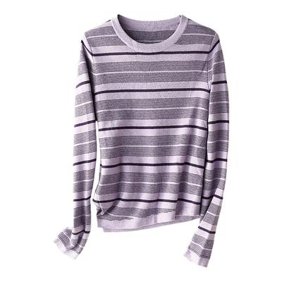 撞色毛衣Smen诗萌条纹修身显瘦