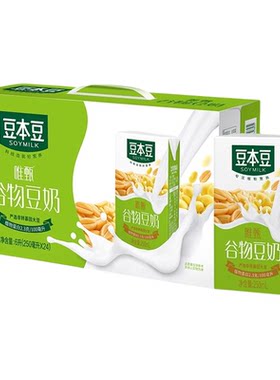 豆本豆唯甄原味豆奶250ml*24/12盒整箱装红枣早餐奶植物蛋白饮料
