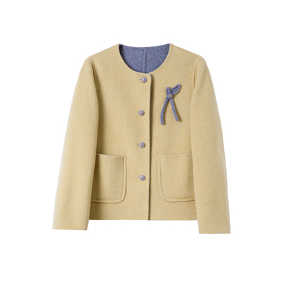 双面呢羊绒羊毛短款小香风外套