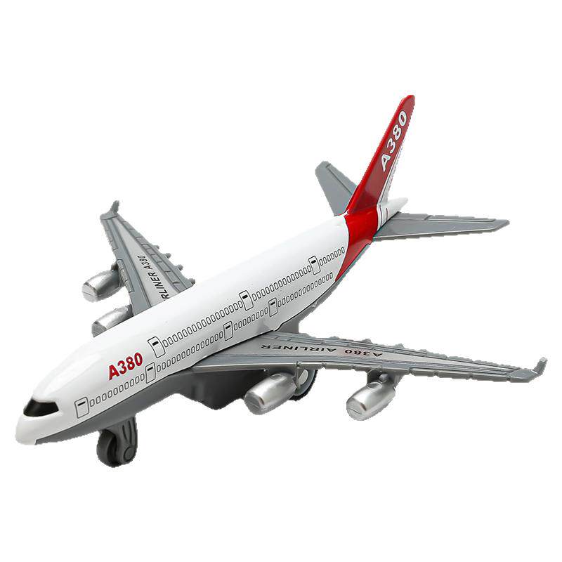 两只原装!出口订单!儿童合金回力客机模型A380波音777模型玩具