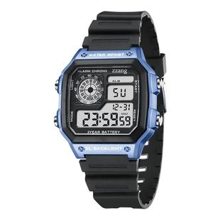 多功能方块手表男女学生潮流户外运动防水儿童闹钟计时夜光电子表