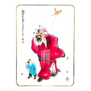 钟馗护子图摆件护小孩挂孩子房间像入户家用客厅风水