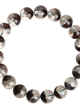 红幽灵手串女男原矿幽灵聚宝盆原石散珠子串珠异象水晶绿幽灵手链