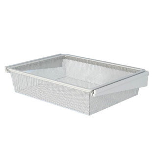 定制金属衣柜抽屉式伸缩滑轨收纳分层推拉篮衣帽间衣服分层密网篮