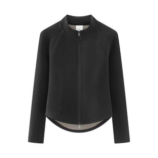 艾格立领瑜伽服/暖绒立剪显瘦舒适运动休闲上衣