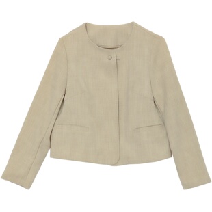 21QDA-018【诗笺】前世今生复古温婉文艺圆领长袖短外套