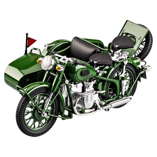 复古边三轮挎斗摩托车模型军事玩具仿真合金三蹦子玩具车男孩礼物