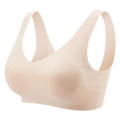 八色简约无钢圈锦纶义乳专用文胸