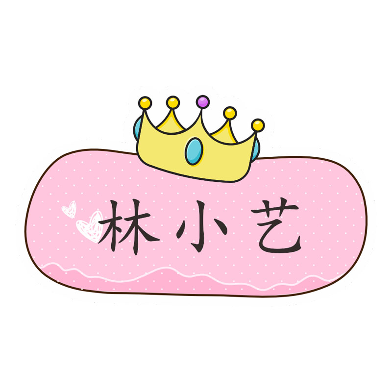 学生可重复粘贴胸牌定制