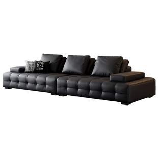 法莎蒂劳伦斯意式极简全真皮沙发客厅轻奢现代别墅大户型头层牛皮