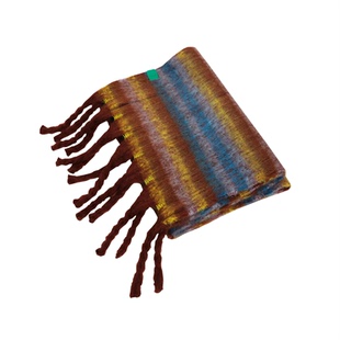 SS2L秋冬新款渐变色流苏仿羊绒围脖大披肩保暖加厚围巾男女情侣款