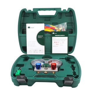 鸿森S60-102空调加氟表R410A/R32双表组加氟冲氟加液表冷媒压力表