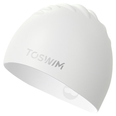 toswim泳帽男女士硅胶黑白纯色