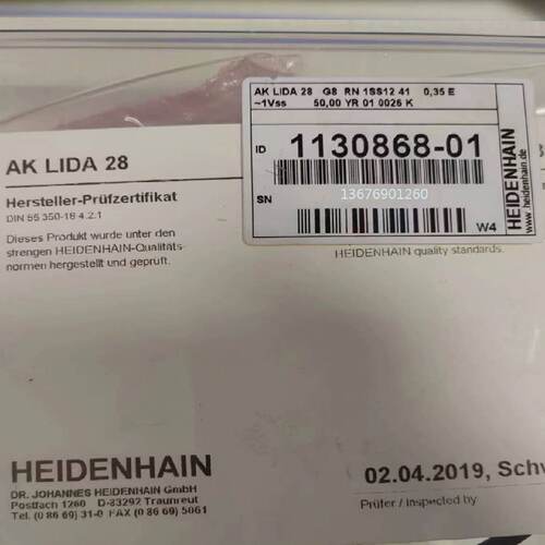 议价HEIDENHAIN海德汉开放光栅读头LIDA28 1130868-01 LIDA27全新