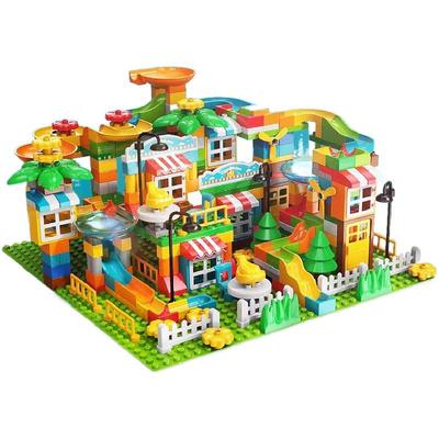 大颗粒积木滑道轨道滚珠拼图0儿童益智3拼装玩具3到6岁适用乐高