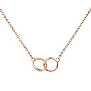 DW项链女款ELAN系列项链女配饰锁骨链轻奢小众双环字母款送女友