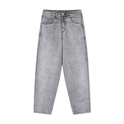 MindError复古做旧水洗牛仔长裤