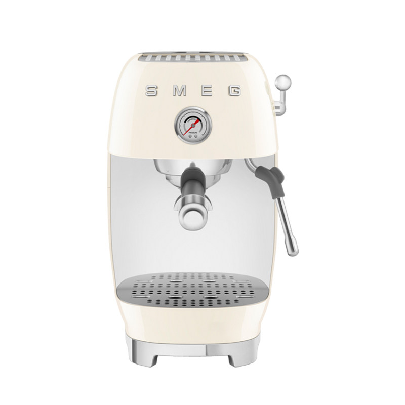 SMEG/斯麦格ECF03意式咖啡机冷萃快速加热半自动蒸汽奶泡一体礼物 - 白底图