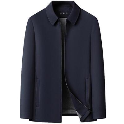 恒源祥男士商务桑蚕丝行政夹克