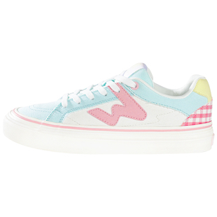 顽刻ollieskate桃汁脆脆配色春季校园风W系列帆布男女国潮滑板鞋