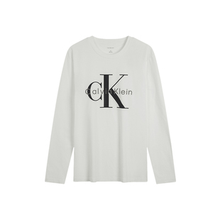 【正肩百搭】CK Jeans春秋男女情侣通勤印花打底圆领长袖T恤上衣