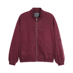 BODYDREAM【马年限定】重工水洗大廓形红色外套男绣花飞行员夹克