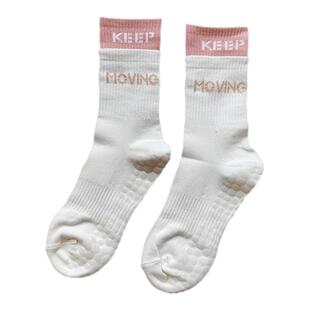 瑜伽袜子女防滑专业女中筒普拉提袜室内运动地板袜健身透气长筒袜