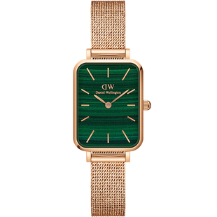 【情人节礼物】DW手表女QUADRO复古小绿表祖母绿小方表高级感小众