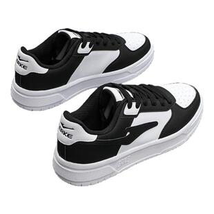 鸿星尔克男鞋春季新款皮面防水运动鞋学生空军一号百搭休闲鞋子男