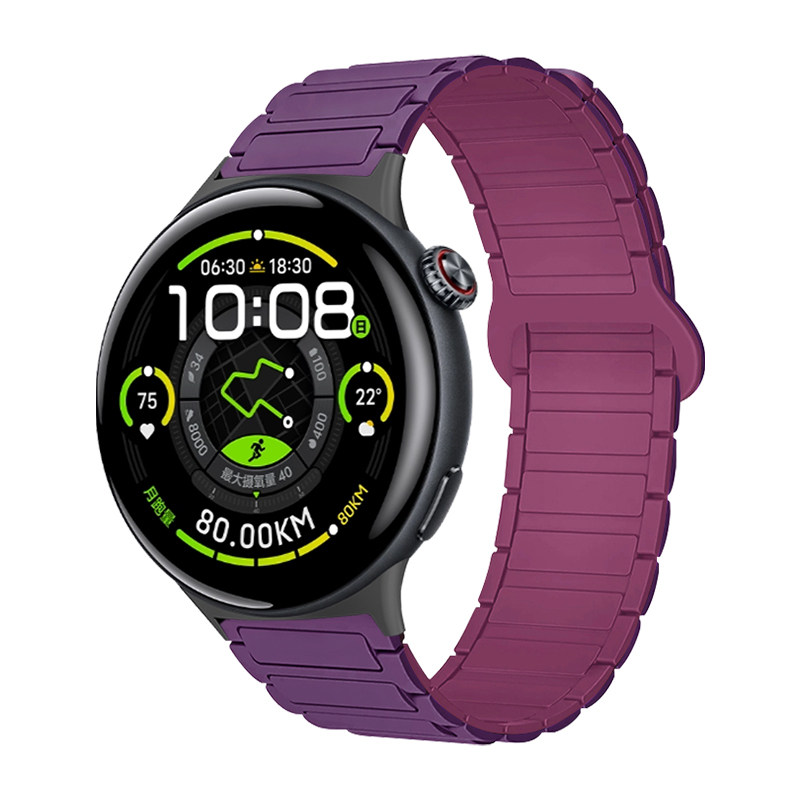 适用vivowatch6/5表带iqoowatch5工字纹磁吸硅胶腕带智能vivo手表watch3新款高级运动透气替换表链男女配件夏