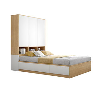 榻榻米衣柜床一体小户型省空间多功能储物床衣帽间带衣柜子儿童床