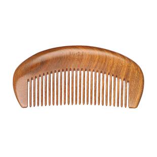 匠中匠正宗天然绿檀木梳子小号便携檀香木整木梳细齿男女直发梳